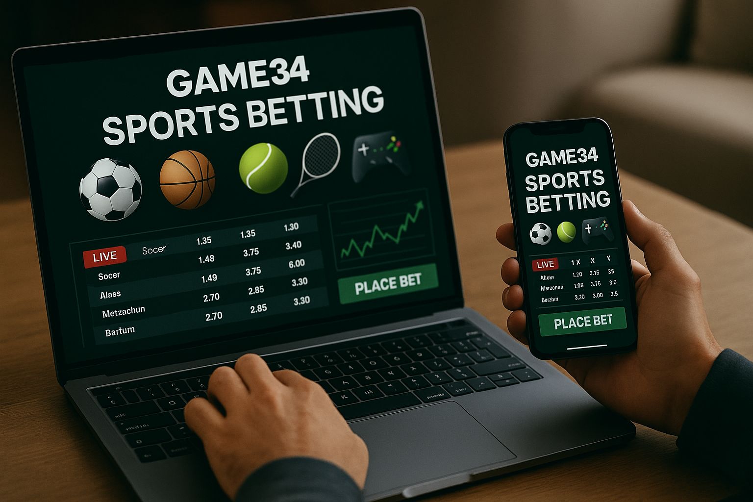Apostas esportivas no cassino online GAME34
