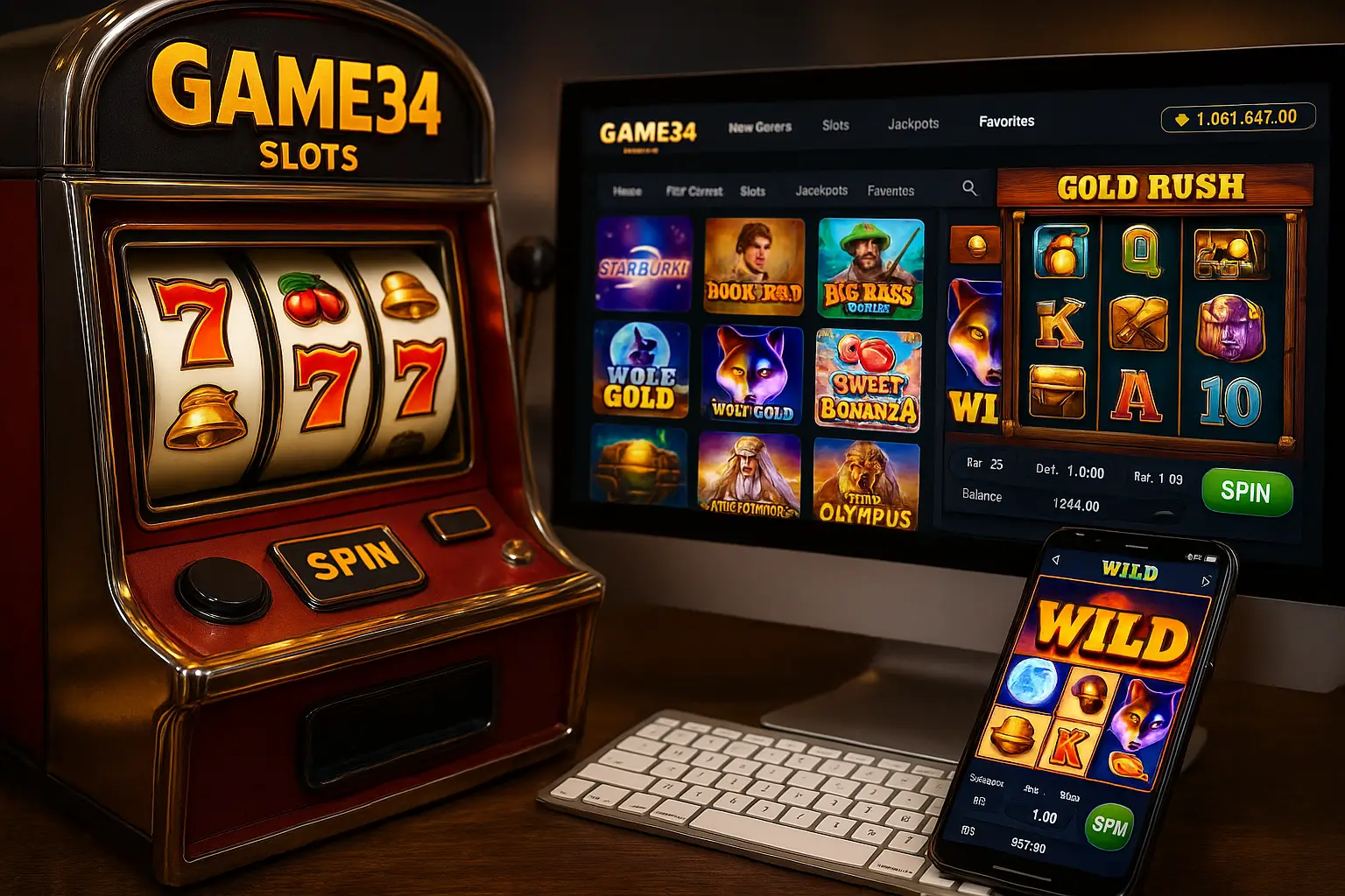 Explore o mundo das slot machines no GAME34 Casino